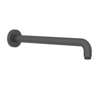 AquaCraft - Braccio doccia 300 mm nero opaco, braccio doccia 90° Ø 24 mm, braccio da parete per doccia, accessorio da bagno minimalista e robusto, attacco universale per soffione doccia
