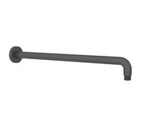 AquaCraft - Braccio doccia universale, 450 mm, colore nero opaco, braccio da parete per soffione Ø 24 mm, braccio doccia a 90°, accessori per doccia, colore: nero opaco