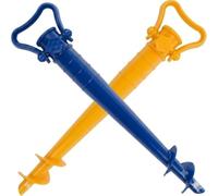 Aquadelos X2 Supporto per Ombrellone da Spiaggia. Pianta l'ombrellone nella sabbia. Piede per ombrellone robusto, leggero e durevole. Supporto da spiaggia, accessorio ideale.