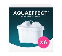 AQUAEFFECT MAX+ Filtri per Acqua Compatibili con tutte le Caraffe di Grandi marchi - Confezione da 6