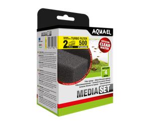AQUAEL cartuccia filtrante in spugna TURBO 500 MediaSet -2pcs