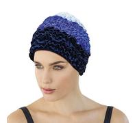 Fashy Cuffia da nuoto con volant, fodera in plastica e guarnizione, Donna Blu Taglia Unica