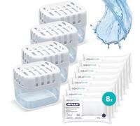 Aquafloow 4x Deumidificatori + 8x Granuli in un sacchetto di ricarica da 280 g, Sacchetti di Ricarica per Deumidificatore, Confezioni di ricarica | Previene la formazione di muffe, odori sgradevoli