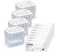 Aquafloow 4x Deumidificatori 8x Granuli Ricarica 280g