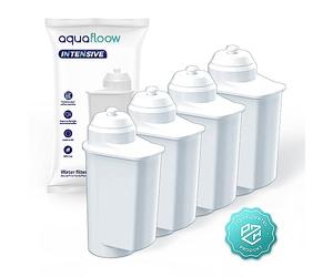 Aquafloow 4x Filtro Acqua da Caffè della Macchina Caffè, Sostituzione per Bosch Siemens | Compatibile con Siemens EQ Series, EQ 6, TZ70003, TCZ7003 e Bosch, TCZ7033, 467873 | Ricambio Brita Intenza