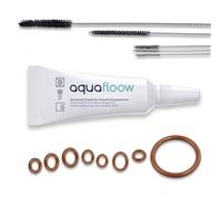 AquaFloow accessori e ricambi per macchina caffè Philips Saeco LatteGo, Gaggia e Spidem - 5 spazzole di pulizia, 8 o-ring e 5g lubrificante grasso alimentare per modelli automatici