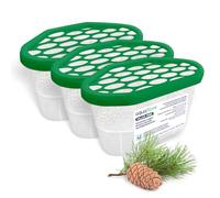 Aquafloow Assorbitore di Umidità per Ambienti 400 ml, Riduce l'umidità, 3 Pezzi PINE | Neutralizzatore di Odori, Deumidificatore per Cucina, Armadio, Bagno e Studio