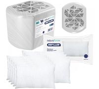 AquaFloow deumidificatore con 10 sacchetti di ricarica granulato da 250g