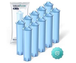 Aquafloow Filtro Acqua per Macchina da Caffè Jura Blue 10 Pezzi | Compatibile con Jura 71312 Blue | Cartuccia Filtro per Macchine da Caffè A1 A5 F5 F7 F8 ENA3, GIGA5, Impressa C5, J90, S9 Classic