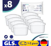 AquaFloow Maxi Cartuccia Filtrante per Caraffe Brita Maxtra Confezione 8 Pezzi