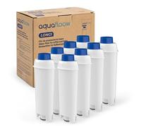 Aquafloow Set da 8 Filtri Acqua per Macchine da Caffè - Compatibili con DeLonghi DLSC002, SER3017, 5513292811 - per Serie ECAM, ESAM, ETAM
