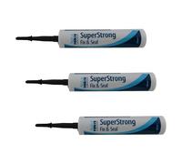 AquaForte Glue Superstrong MS Polymer, nero, cartuccia 290ml (Confezione da 3)