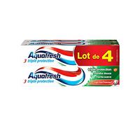 Aquafresh Dentifricio Tripla Protezione, Per Denti Forti e Alito Fresco, Gusto Menta Dolce, Confezione da 4 x 75 ml