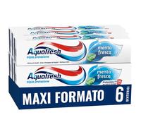 Aquafresh Tripla Protezione, Dentifricio 3 in 1 per tutta la Famiglia, Denti Forti, Gengive Sane, Alito Fresco, Gusto Menta Fresca, Maxi Pacco 6 x75ml - 450ml