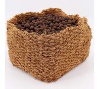 Aquagart, 5 cestini per piante in cocco, 20 cm x 20 cm x 15 cm, per piante da laghetto, adatto per acque e rive, per un laghetto da giardino naturale, senza plastica, cesto per piante acquatiche