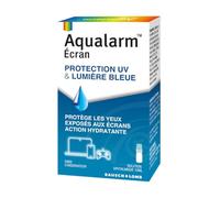 AQUALARM | Collirio Schermo | Occhi Secchi e Affaticamento Visivo | Protezione UV e Luce Blu | Azione Idratante Lubrificante e Antiossidante | Dai 3 Anni e Donne in Gravidanza | 10ml