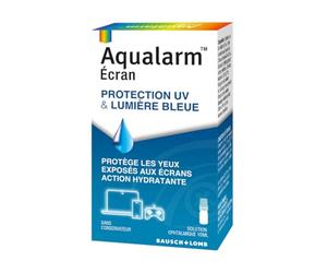 AQUALARM | Collirio Schermo | Occhi Secchi e Affaticamento Visivo | Protezione UV e Luce Blu | Azione Idratante Lubrificante e Antiossidante | Dai 3 Anni e Donne in Gravidanza | 10ml
