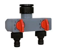 Aqualin Distributore d'acqua a 2 vie per tubo da giardino, connettore per tubo flessibile