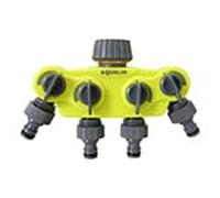 Aqualin Distributore d'acqua a 4 vie, connettore a Y, per tubo da giardino, distributore d'acqua