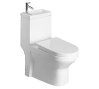 Aqualine Hygie wc monoblocco con lavabo bianco PB104W