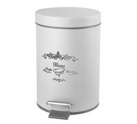Aqualine Nicea secchio della spazzatura 3 l bianco-grigio 7500