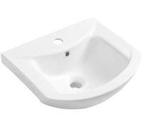 Aqualine Zero lavabo 45.5x40 cm semicircolare a parete-da mobile bianco 6045