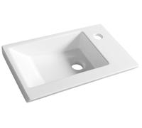 Aqualine Zoran lavabo 45x27.5 cm rettangolare da mobile bianco 4045