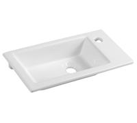 Aqualine Zuno lavabo 50x25 cm rettangolare da mobile bianco lucida 9050