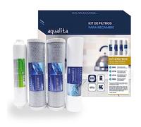 Aqualita - Ricambio filtro acqua rubinetto | 4 filtri | Sistema di filtrazione per osmosi inversa | Filtrazione dell'acqua | Compatibile con la maggior parte dei sistemi di osmosi inversa.