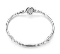 AQUALITYS Bracciale in Argento 925 con Design Originale, Perline, ciondoli, Braccialetto, Gioielli Fai da Te, Regalo per Le Donne