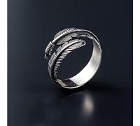 AQUALITYS Gioielli in Argento Sterling 925 Anelli con Apertura a Freccia in Argento thailandese Non allergico con Piume