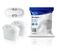 Aqualogis Pure+ Cartuccia per filtro dell’acqua compatibile con caraffa Brita Maxtr Marella, Style, Fun bianco