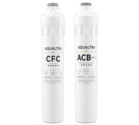 AQUALTRA Set da 2 filtri CFC e ACB-ALKA sostitutivi per sistema di osmosi inversa sottolavello USF-4RF-100, confezione da 2 filtri: 1 CFC + 1 ACB-ALKA