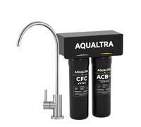 AQUALTRA USF-2F-10 Sistema sottolavabo leggermente alcalino con rubinetto, 75700 L, riduce PFOA, PFOS, cloro, piombo, mercurio, cloramina, fluoro, microplastiche, cattivo gusto e odore