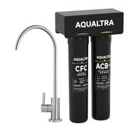 AQUALTRA USF-2F-15 Sistema sottolavabo leggermente alcalino con rubinetto, 106.000L, riduce PFOA, PFOS, cloro, piombo, mercurio, cloramina, fluoro, microplastiche, cattivo gusto e odore