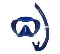 Aqualung Neos - Set Snorkeling con maschera monovidrio frameless + tubo in silicone, vetro temperato per immersioni, volume 170cm³, compatto da viaggio