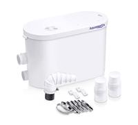 Aquamatix Silencio 2 Pompa Doccia 400W Trituratore Pompa Maceratore 145L/min 2 ingressi per doccia e lavandino Distanza di pompaggio verticale di 8 m con filtro a carbone