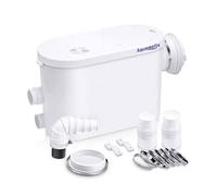 Aquamatix Silencio S Trituratore Pompa Maceratore 400W Sistema di Sollevamento 145L/min per WC sospeso 3 ingressi 8m Distanza di pompaggio verticale con Filtro a carbone