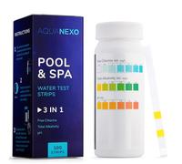 AQUANEXO 100 Strisce Reattive 3 in 1 per Piscina e Spa, Tester pH e Cloro per Idromassaggio, Accessori con Strisce pH