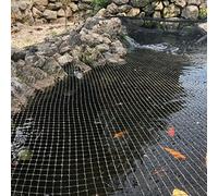 AquaOne Rete per laghetto a maglia fine, 6 x 10 m, copertura per laghetto senza foglie, rete versatile in nero, rete di copertura con 24 spiedini, rete di protezione per laghetti da giardino