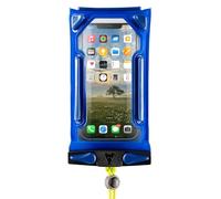 Custodia impermeabile galleggiante Aquapac Impact, blu, per iPhone e Android, prodotta nel Regno Unito, per escursionismo, mountain bike, corsa, garanzia di 5 anni. Certificazione IPX8 fino a 9 metri.