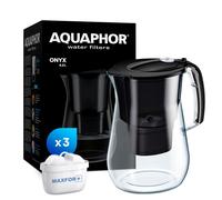 AQUAPHOR Caraffa Filtro Acqua Onyx 4,2L incl. 3 Cartucce MAXFOR+ Nero