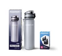 Aquaphor CITY Set Wasserfilter-Trinkflasche, 500 ML, Grigio, Incl. 1 + 2 Filtro