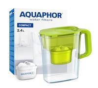 AQUAPHOR Compact Caraffa Filtrante per Acqua con 1 Cartucce MAXFOR+ 200L - 2,4L - Verde