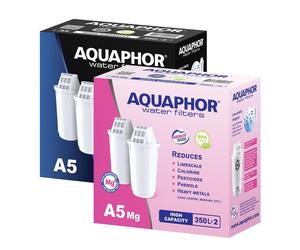 Aquaphor Pacco 4 (2xA5 + 2xA5 MG Wasserfilterkartuschen Con Aqualen, Privo-Bpa