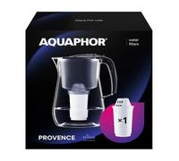 AQUAPHOR Provence nero Caraffa filtrante con 1 Filtro A5 I Filtro per Acqua caraffa da 4,2l Realizzata in TRITAN I Riduce calcare e Cloro I Filtro Acqua da Tavolo I Perfetto per la Famiglia