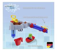 AquaPlay Sploshy Mountain giocattolo per vasca da bagno, giocattolo acquatico per bambini dai 1,5 anni in su, con pompa, serbatoio e barca, con ventose per vasca da bagno e Co.