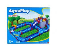 AquaPlay Harbour, gioco d'acqua per attività all'aria aperta, con treno, barche e 2 personaggi da gioco, giocattolo acquatico per bambini dai 3 anni, 128 x 93 x 40 cm