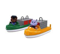 AquaPlay - Barca da trasporto e container - Accessori per acqua vasca da bagno, 2 barche, contenitori e BO e Wilma, per bambini dai 3 anni in su, 870000271, multicolore