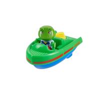 AquaPlay Barca sportiva con motore sollevatore - barca da gioco semovente, senza batteria, robusto sistema di sollevamento per acqua, vasca da bagno, spiaggia, blu verde, dai 2 anni in su